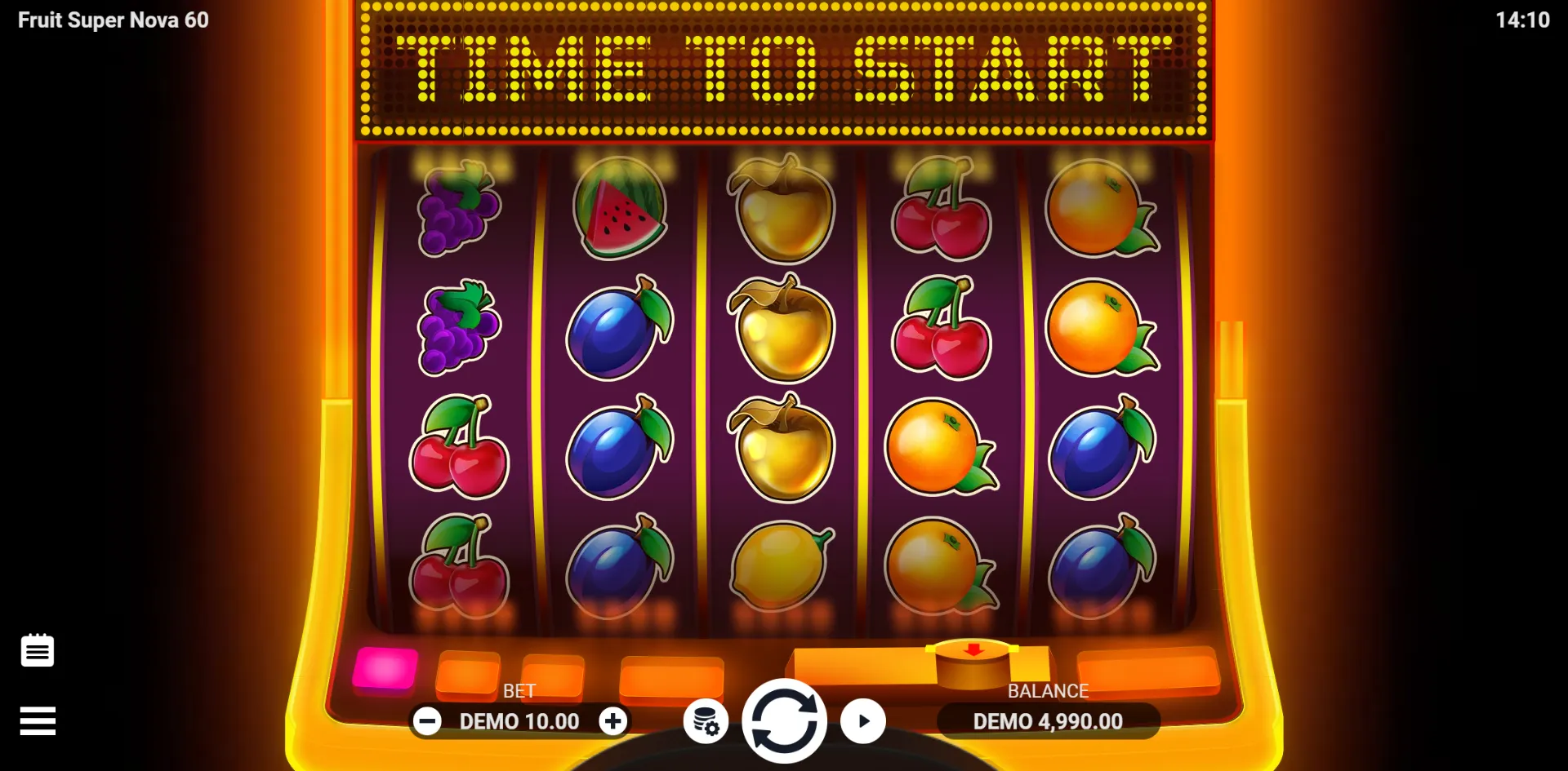 Fruit Super Nova 60 slot gameplay screenshot