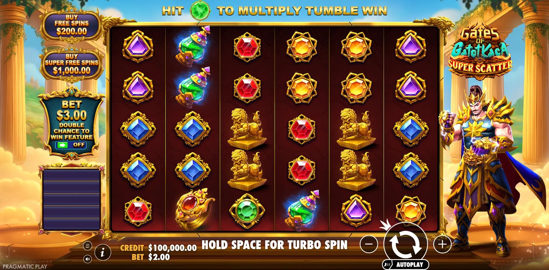 Gates of Gatot Kaca Super Scatter slot gameplay screenshot