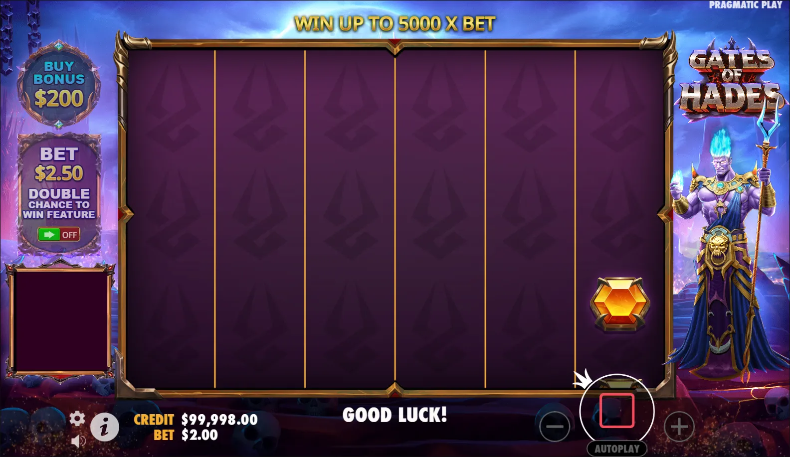 Gates of Hades slot gameplay screenshot