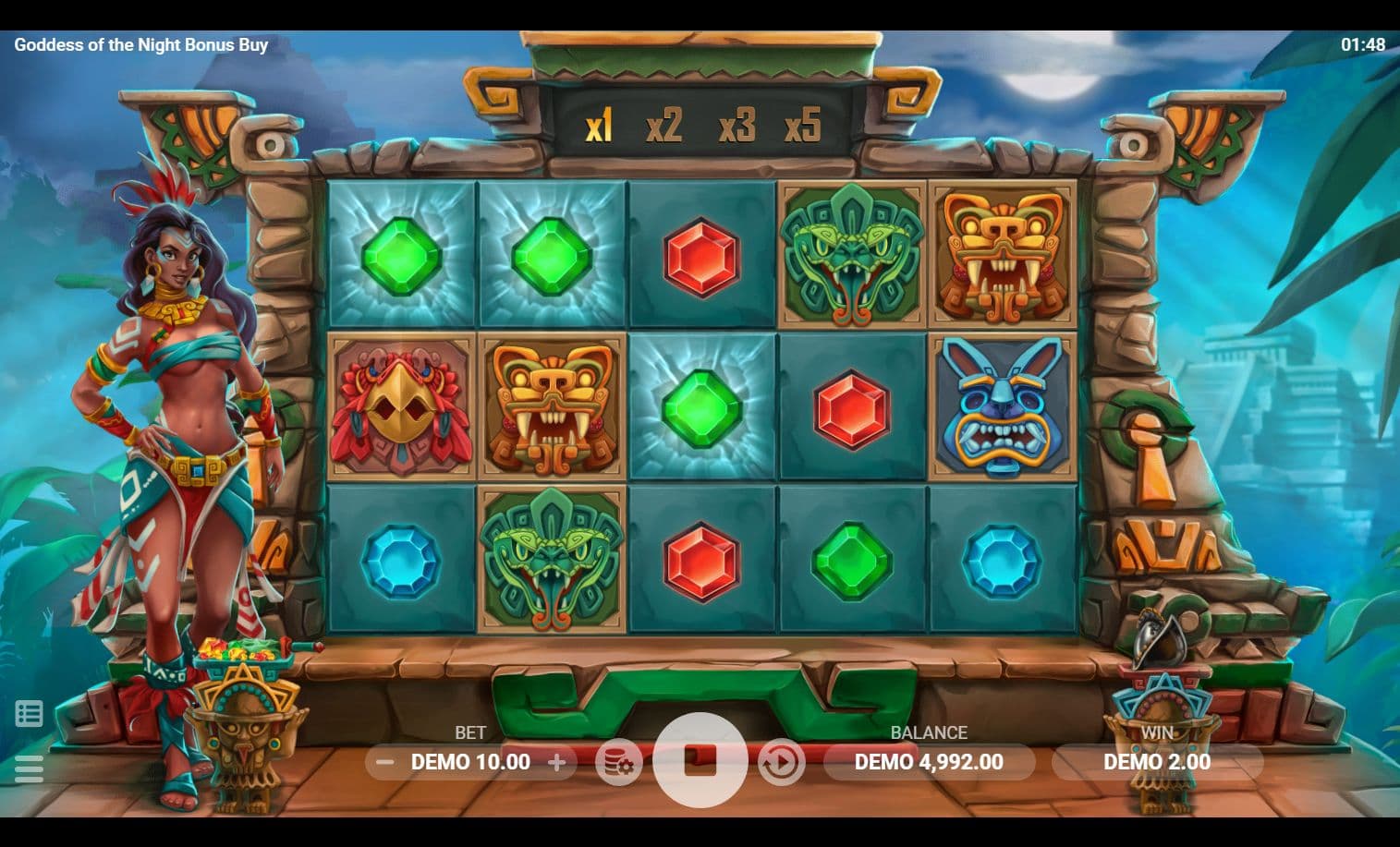 Goddess of the Night Bonus Buy slot gameplay screenshot