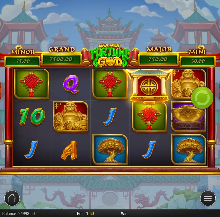 Gold of Fortune God slot gameplay screenshot