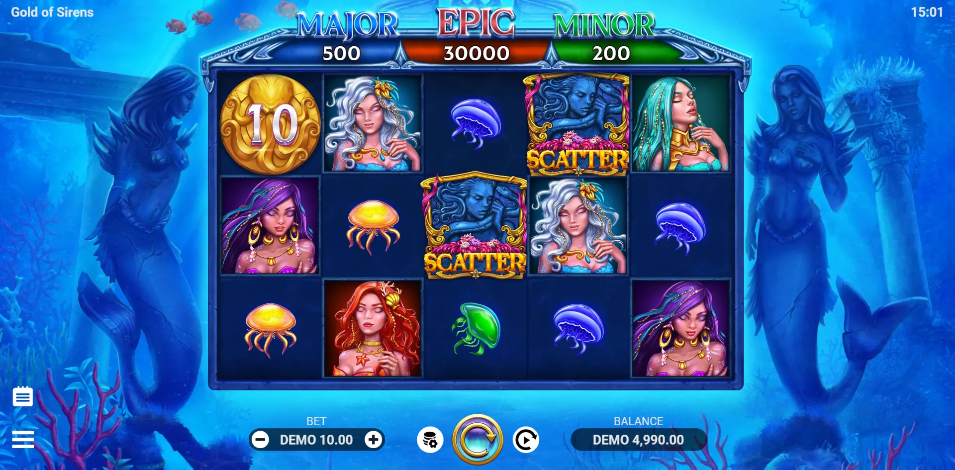 Gold of Sirens slot gameplay screenshot