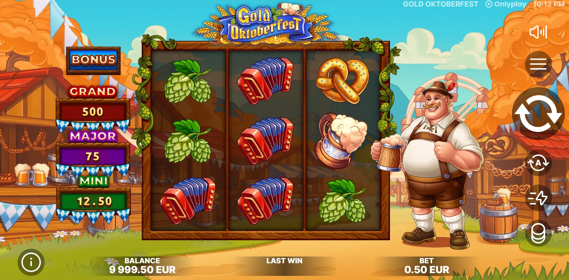 Gold Oktoberfest slot gameplay screenshot