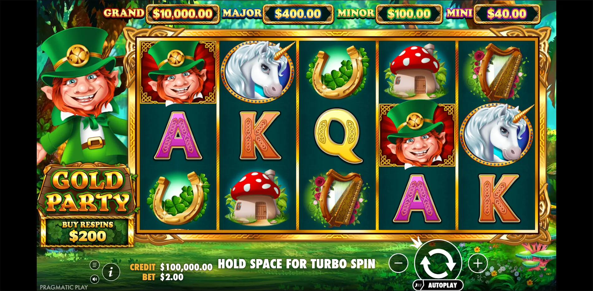 Gold Party slot gameplay screenshot