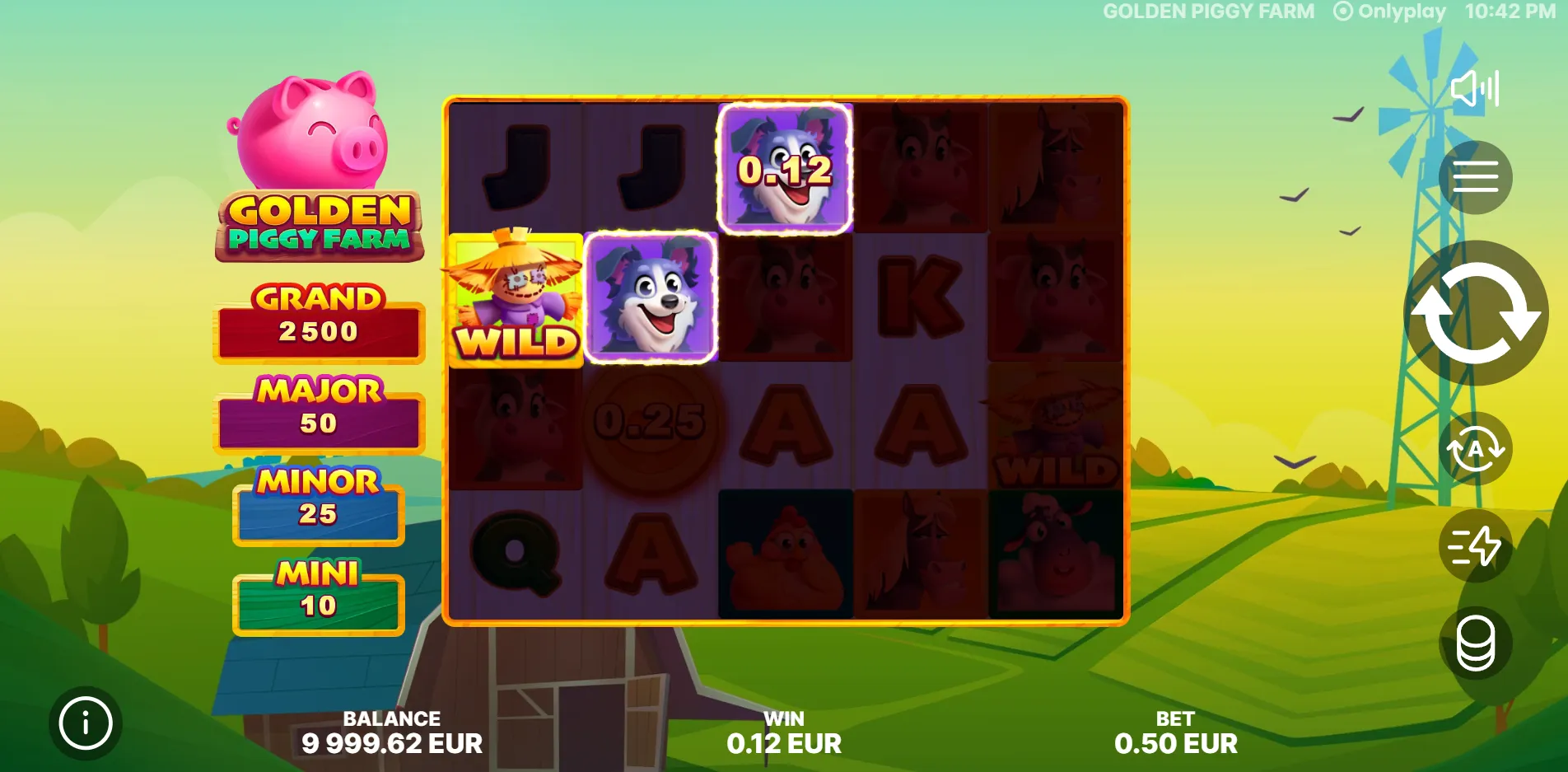 Golden Piggy Farm slot gameplay screenshot