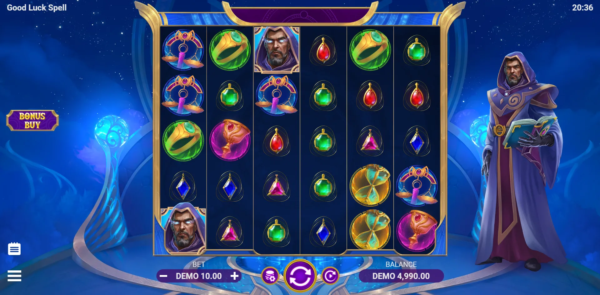 Good Luck Spell slot gameplay screenshot