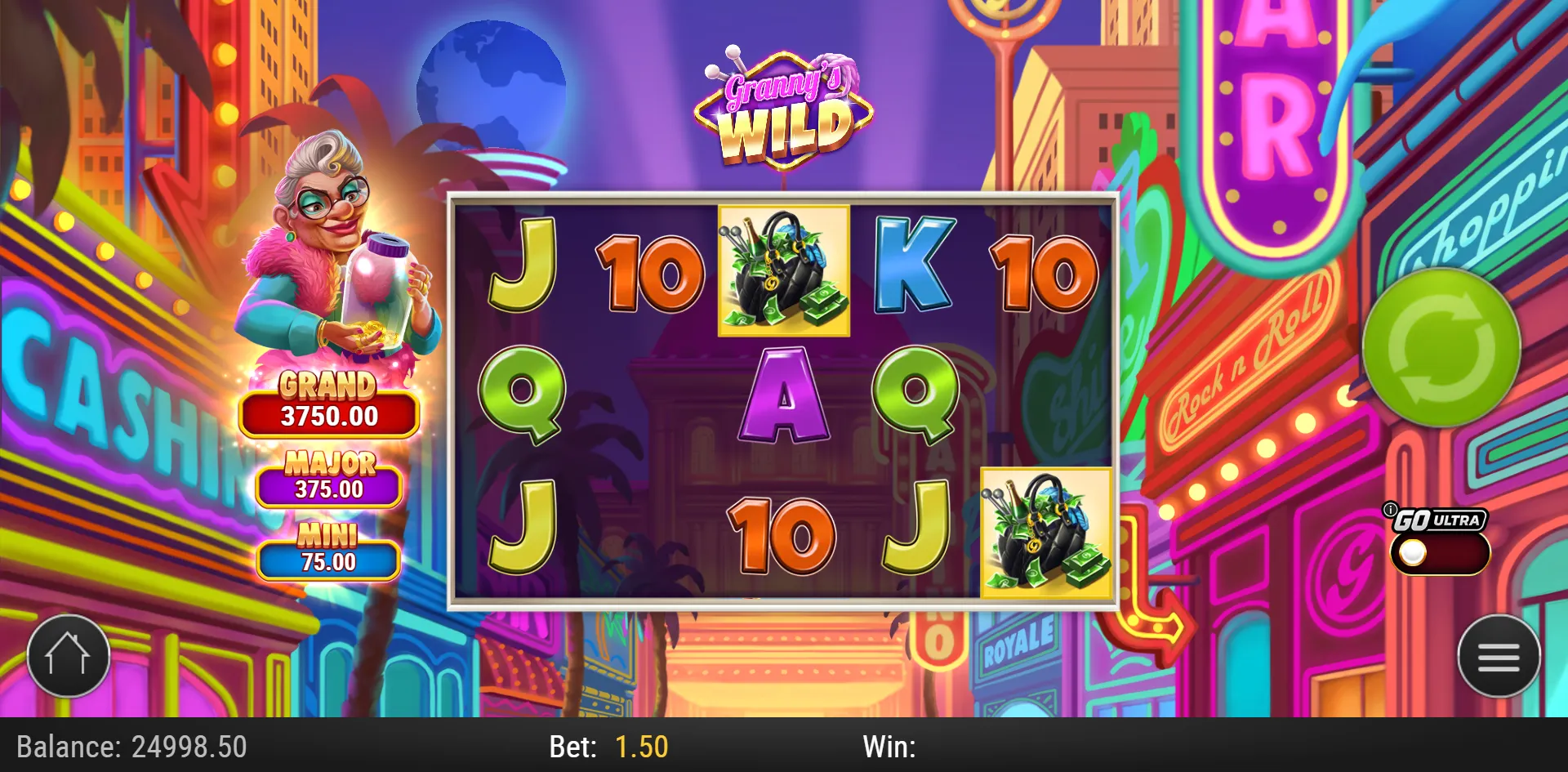 Granny's Wild slot gameplay screenshot