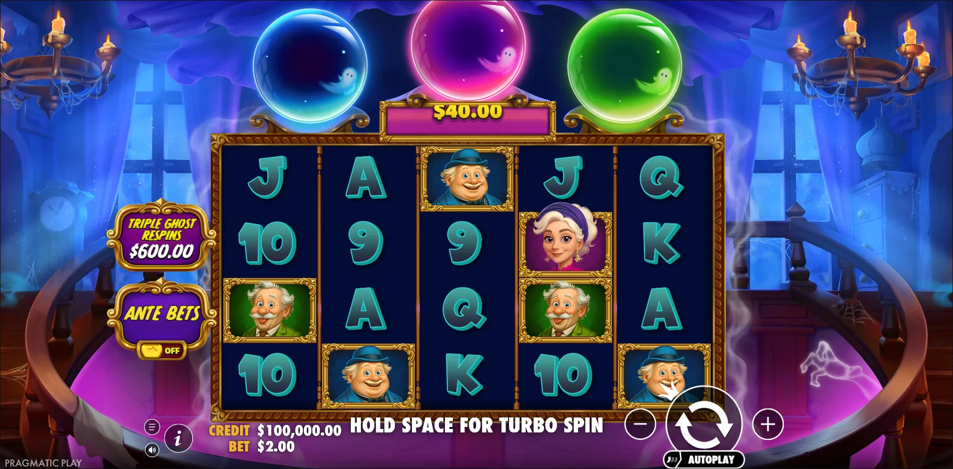 Great Ghosts! slot gameplay screenshot