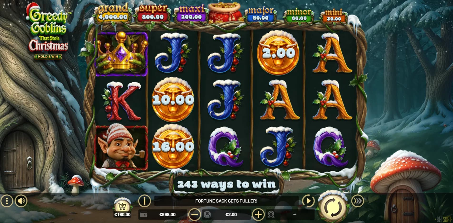Greedy Goblins That Stole Christmas slot gameplay screenshot
