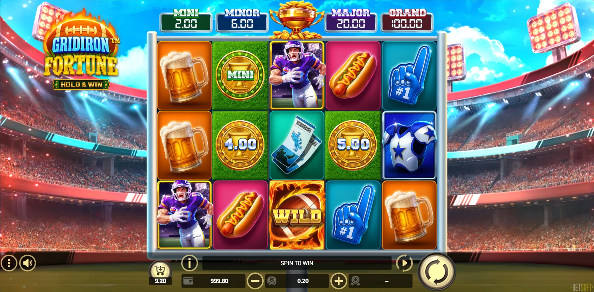 Gridiron Fortune slot gameplay screenshot