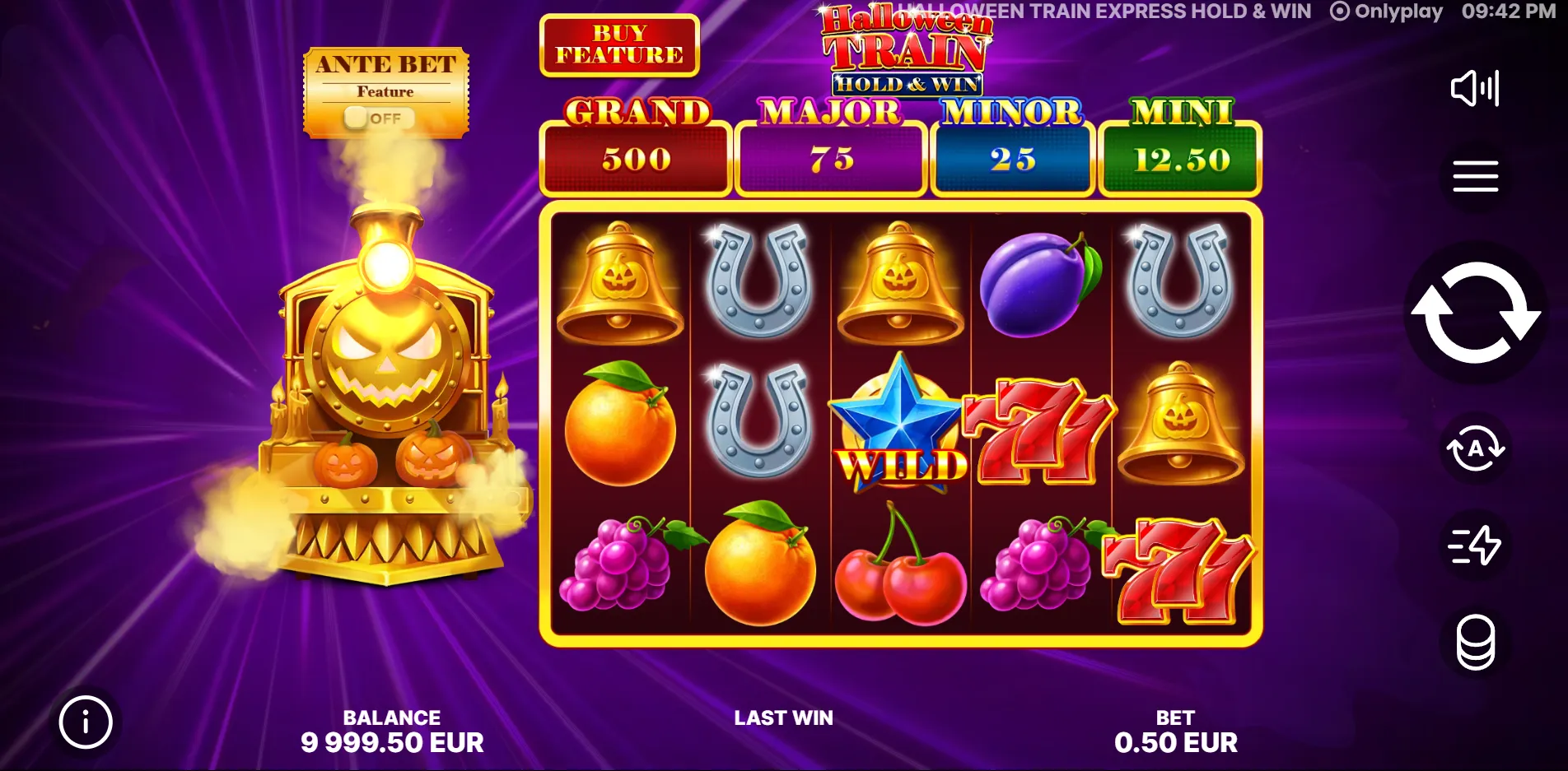 Halloween Train: Hold & Win slot gameplay screenshot