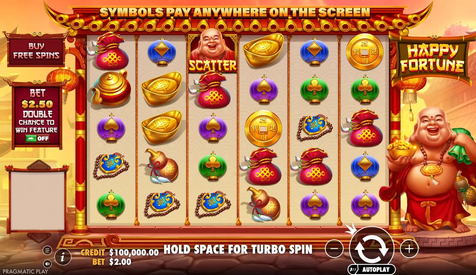 Happy Fortune slot gameplay screenshot