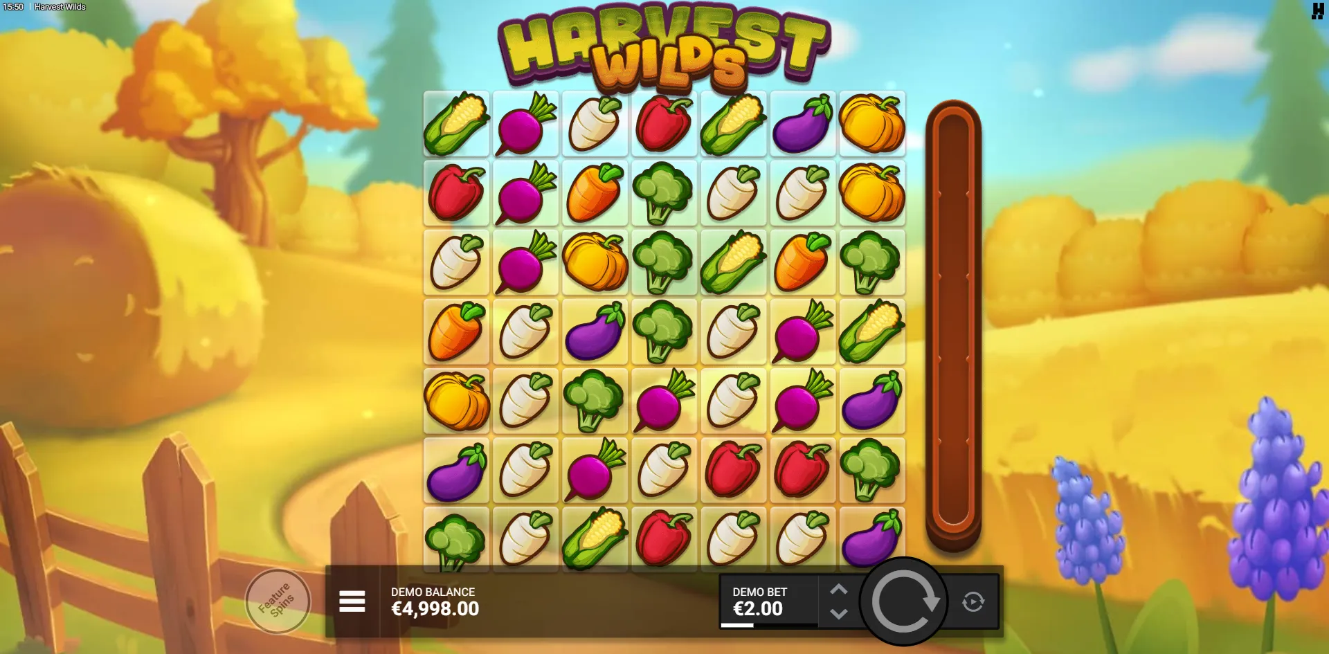 Harvest Wilds slot gameplay screenshot