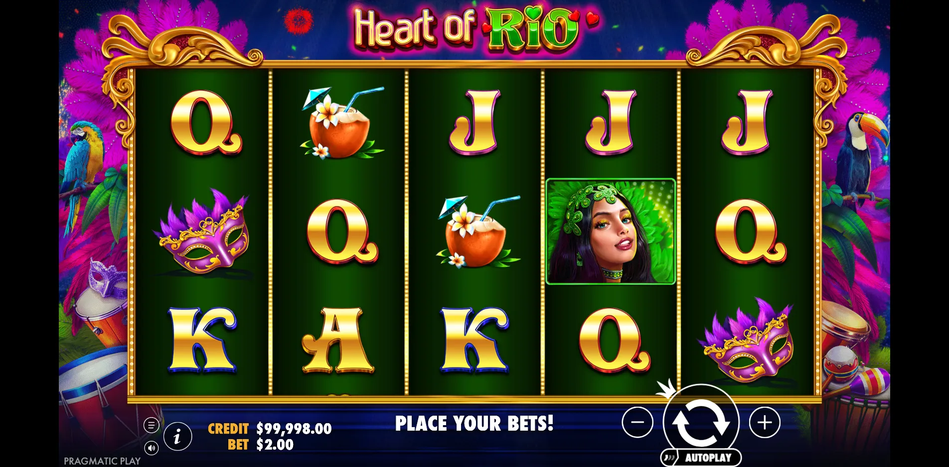 Heart of Rio slot gameplay screenshot