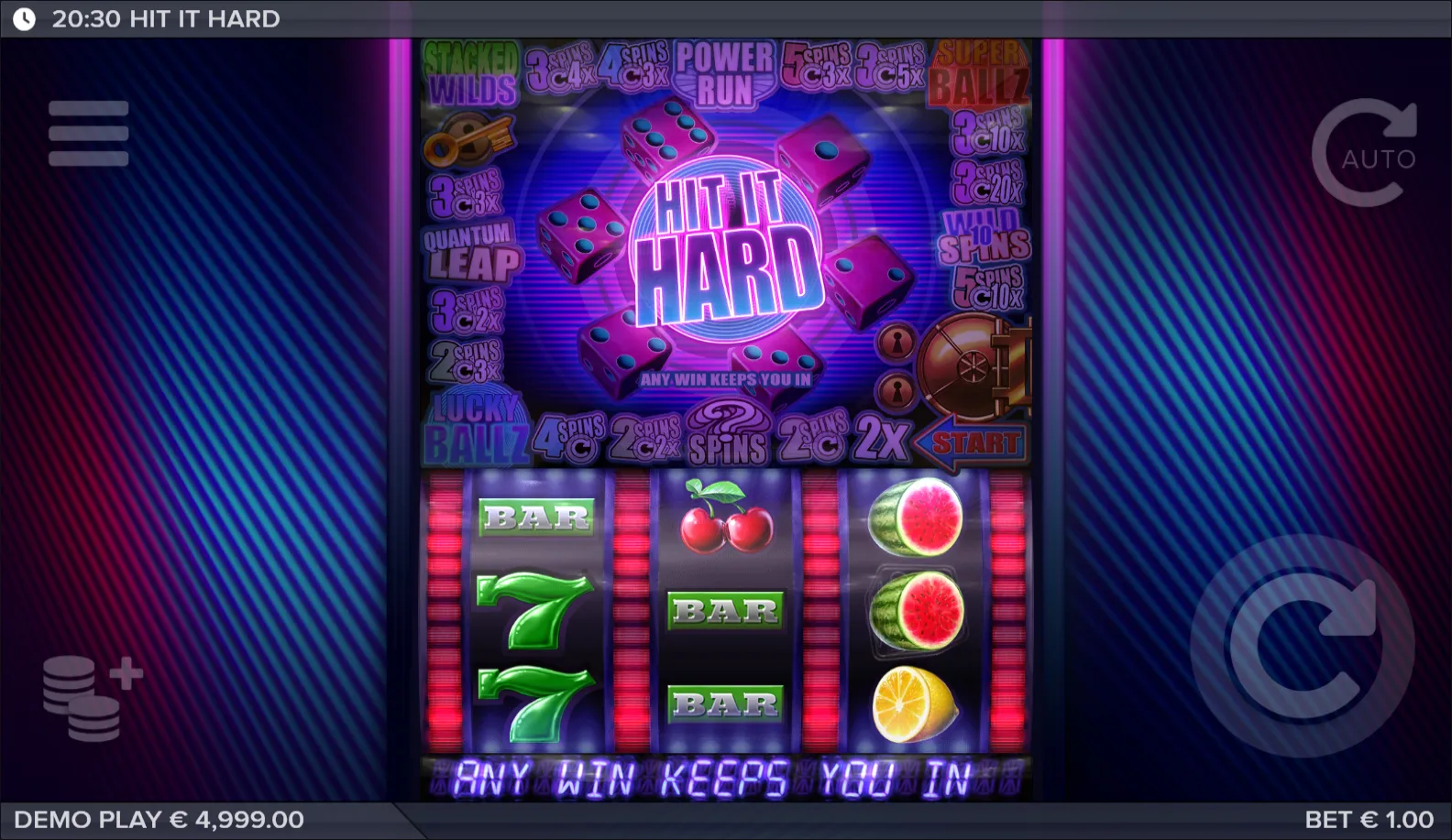 Hit It Hard slot gameplay screenshot