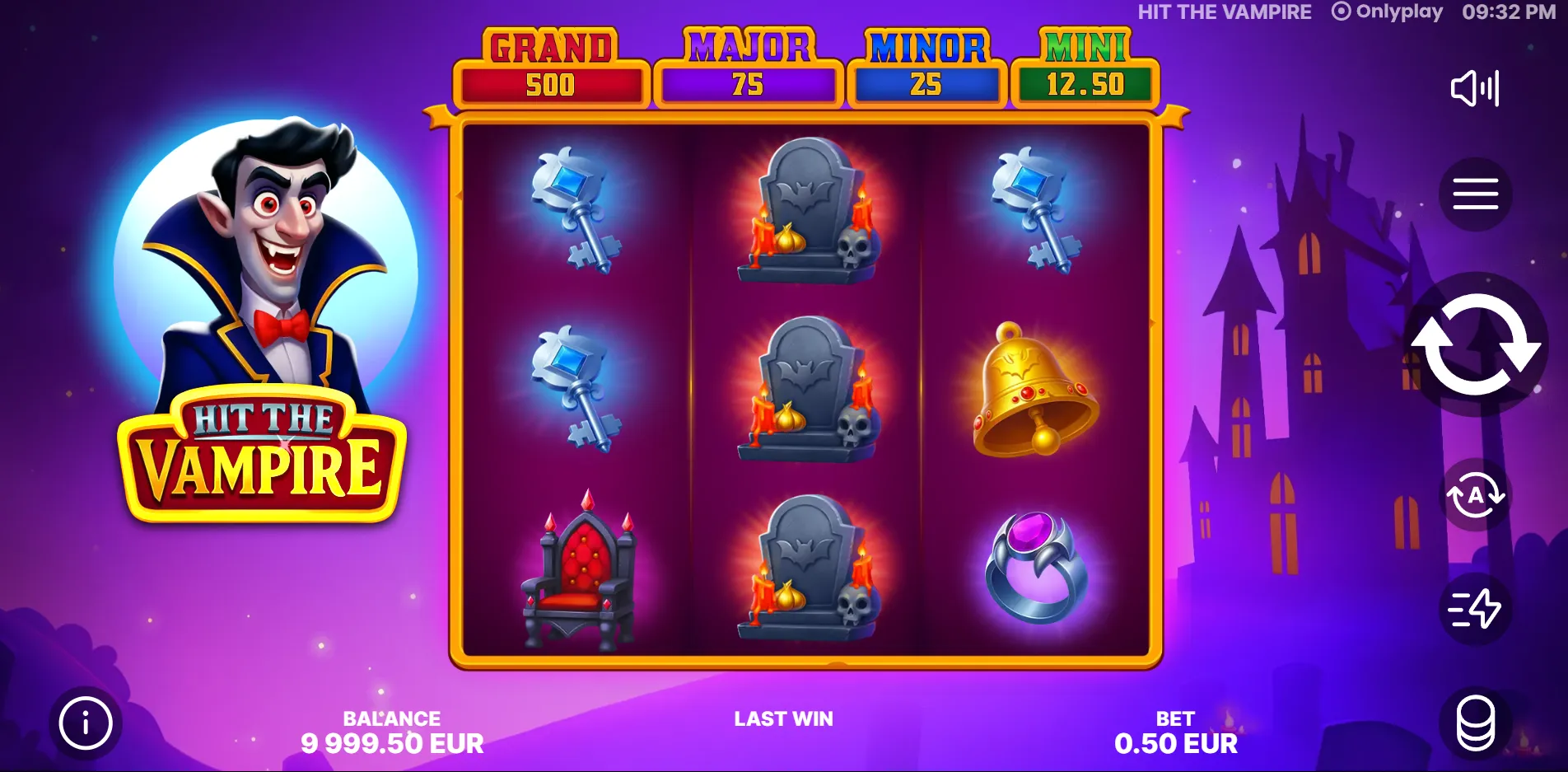 Hit the Vampire slot gameplay screenshot