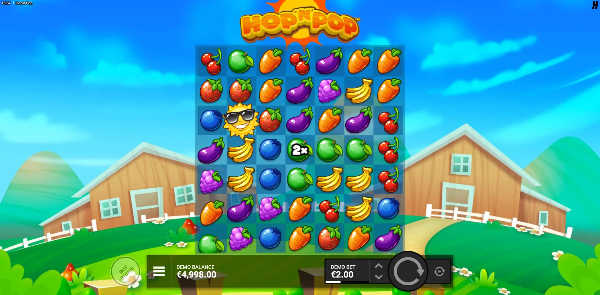 Hop'n'Pop slot gameplay screenshot