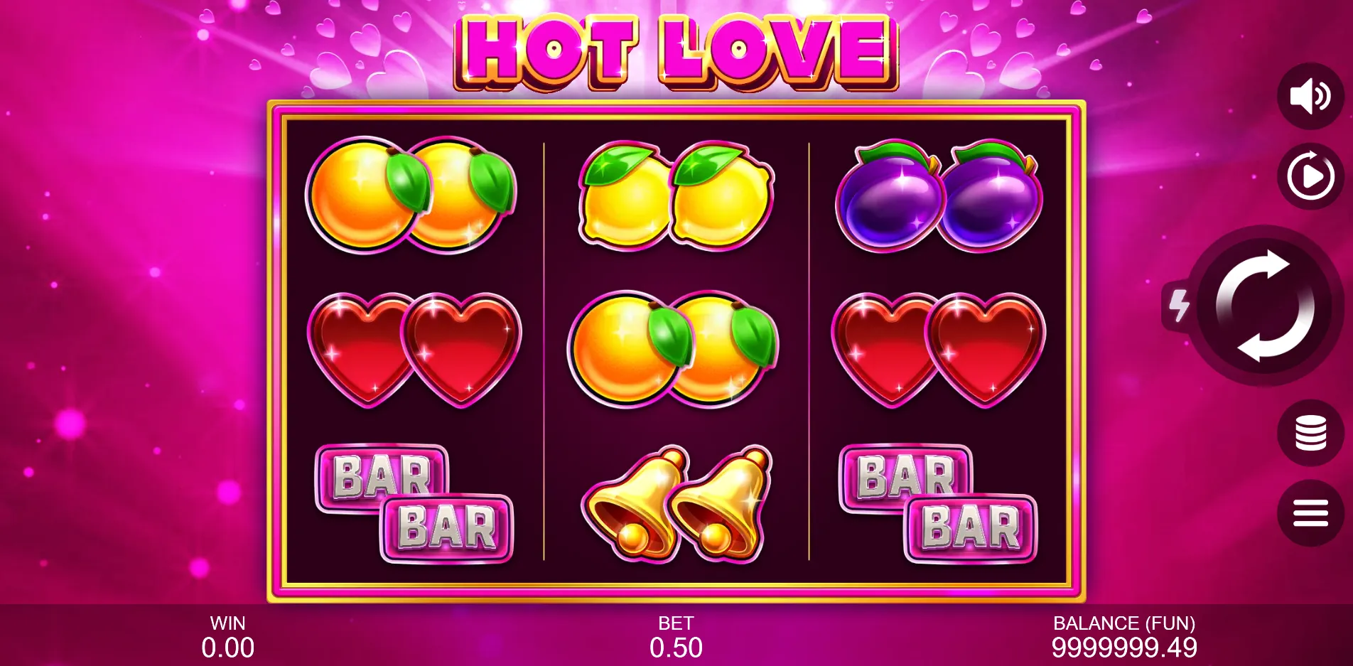 Hot Love slot gameplay screenshot