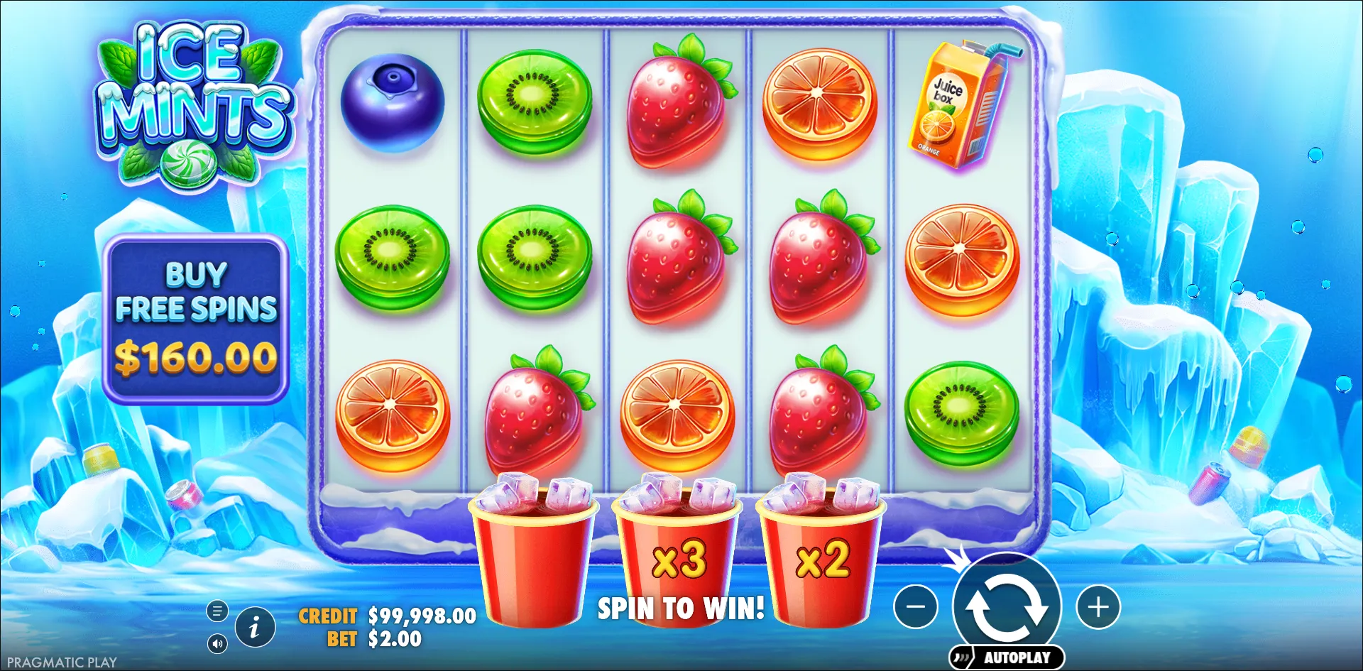 Ice Mints slot gameplay screenshot