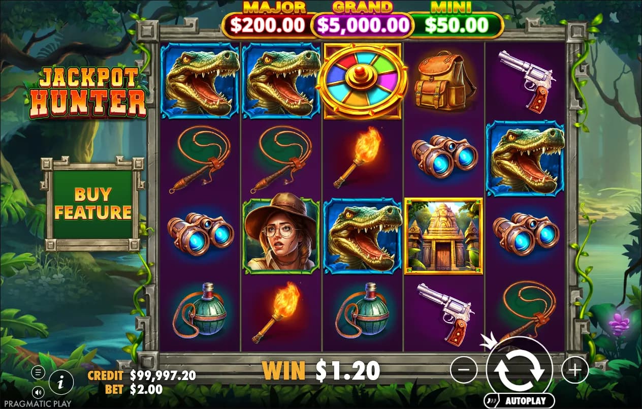 Jackpot Hunter slot gameplay screenshot