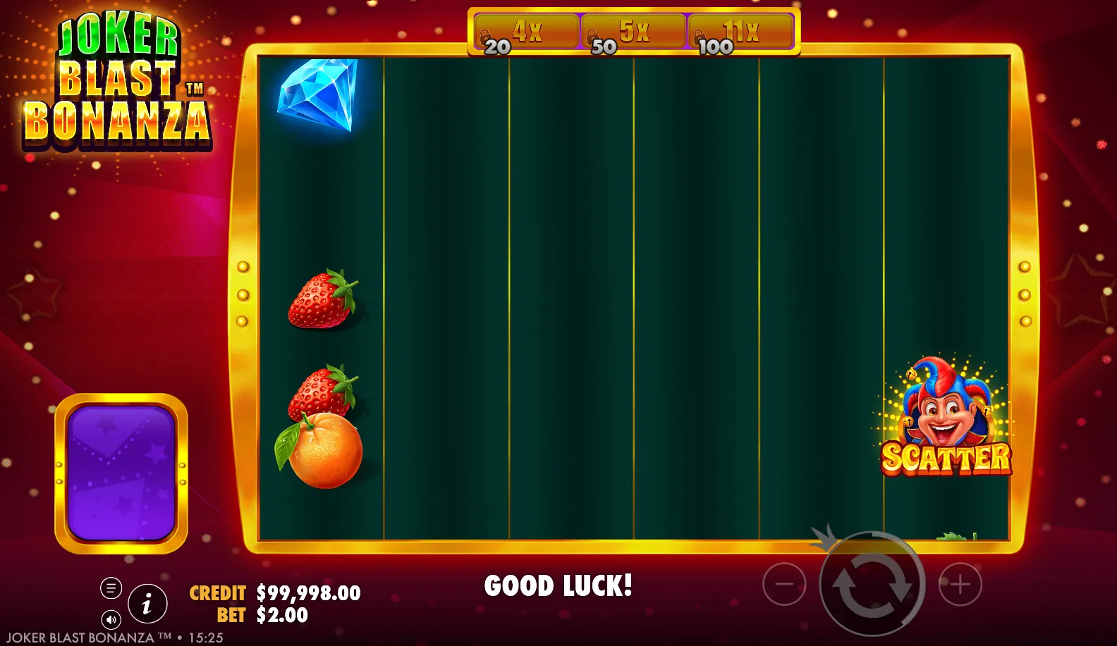 Joker Blast Bonanza slot gameplay screenshot