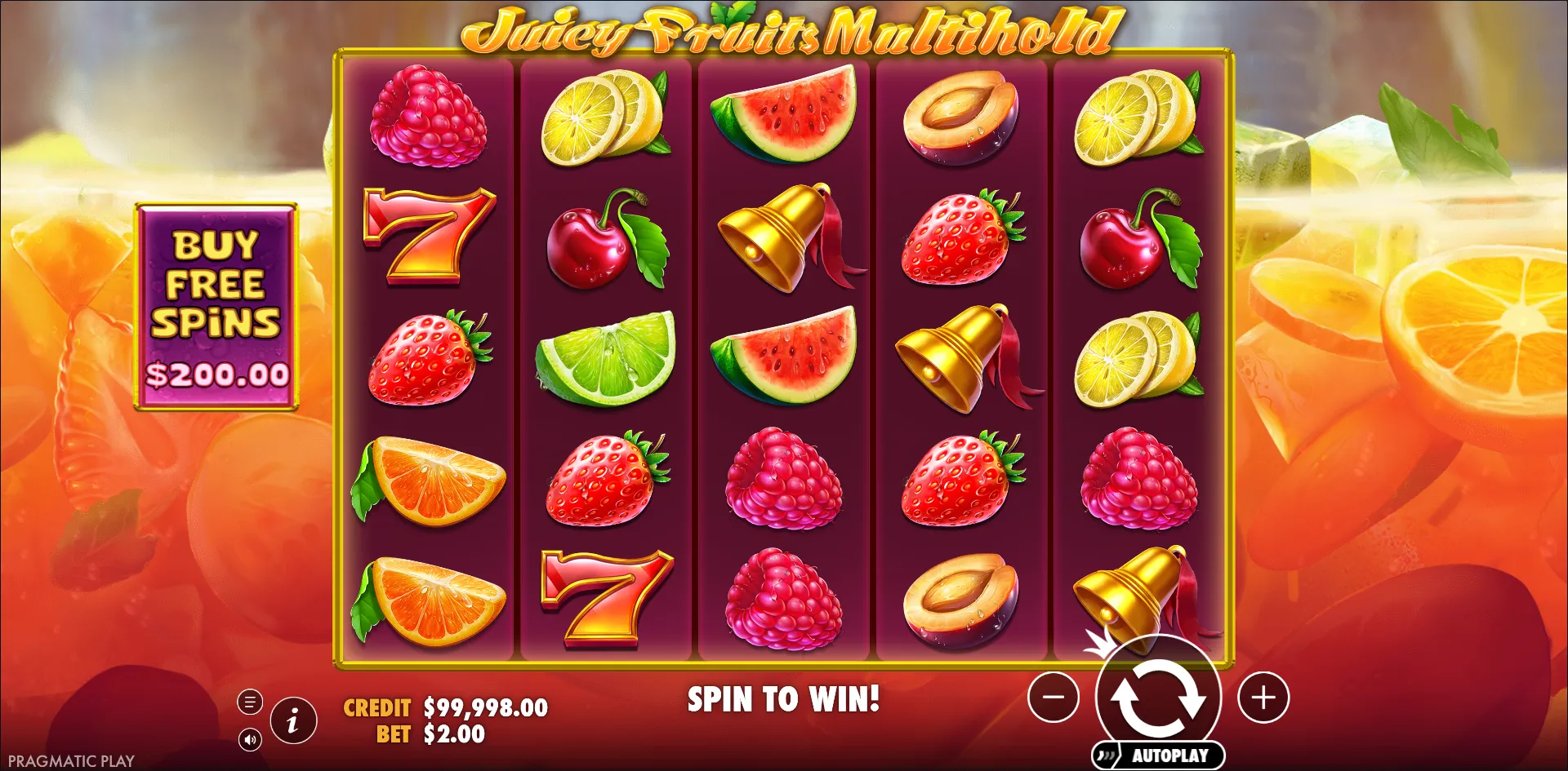 Juicy Fruits Multihold slot gameplay screenshot