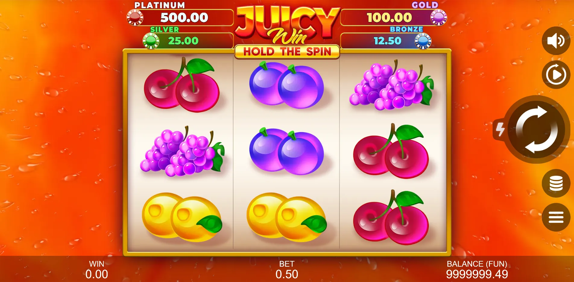 Juicy Win: Hold The Spin slot gameplay screenshot
