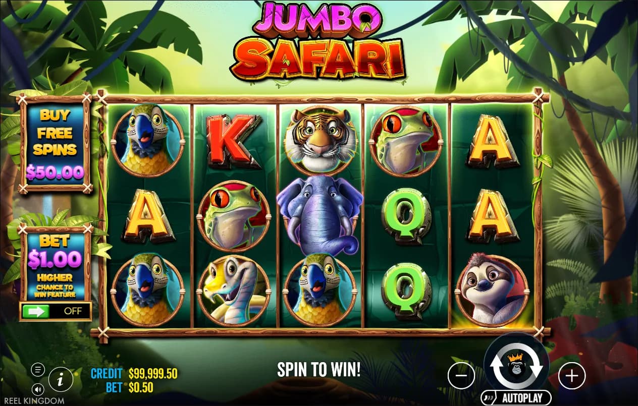 Jumbo Safari slot gameplay screenshot