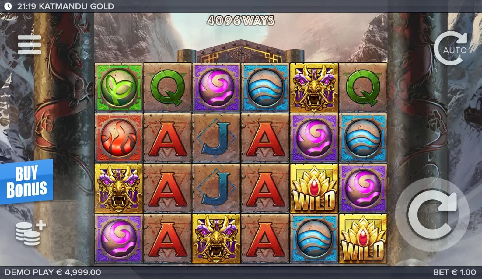 Katmandu Gold slot gameplay screenshot