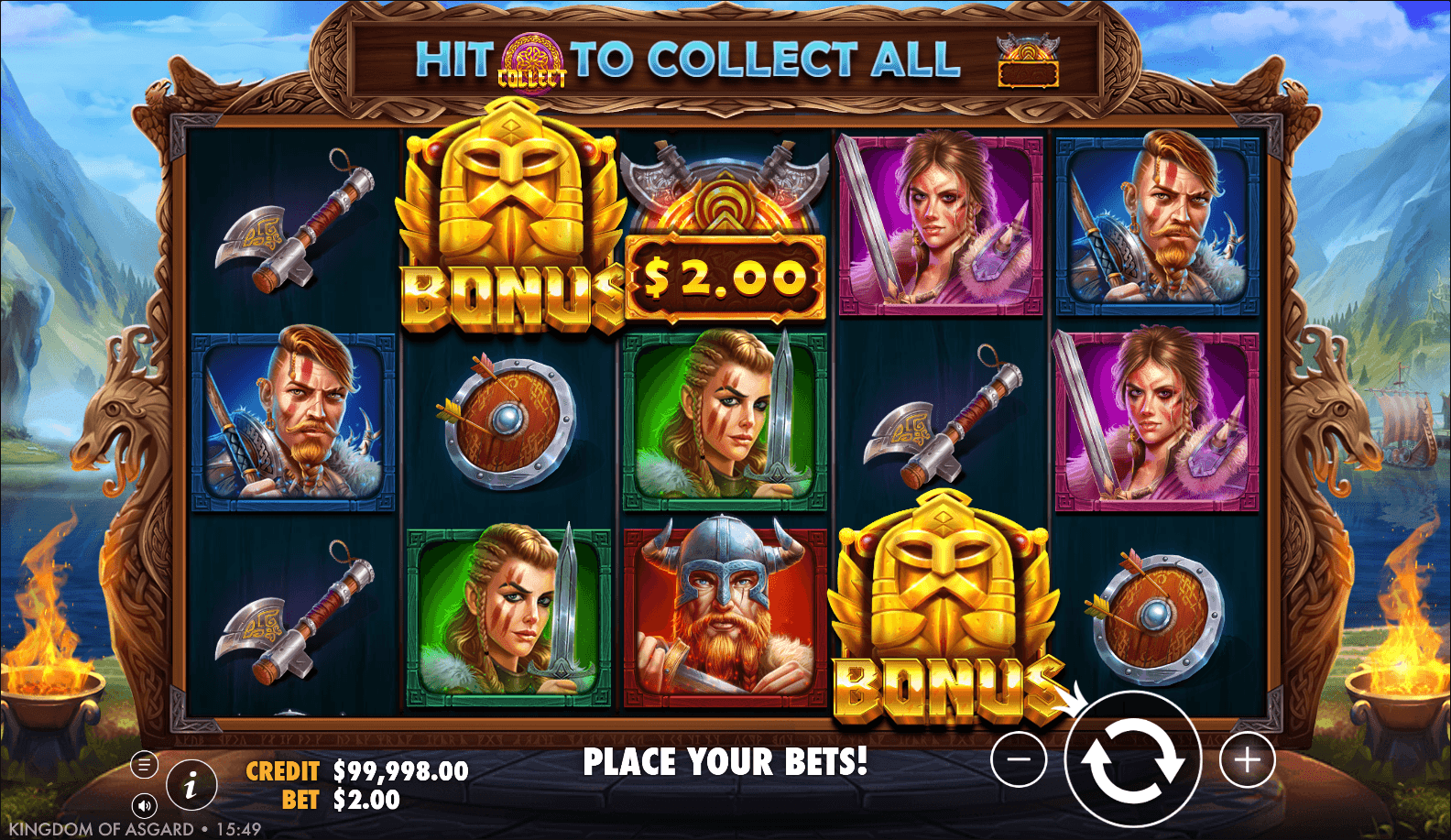 Kingdom of Asgard slot gameplay screenshot