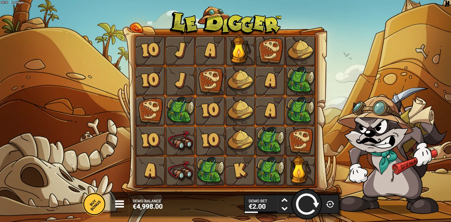 Le Digger slot gameplay screenshot