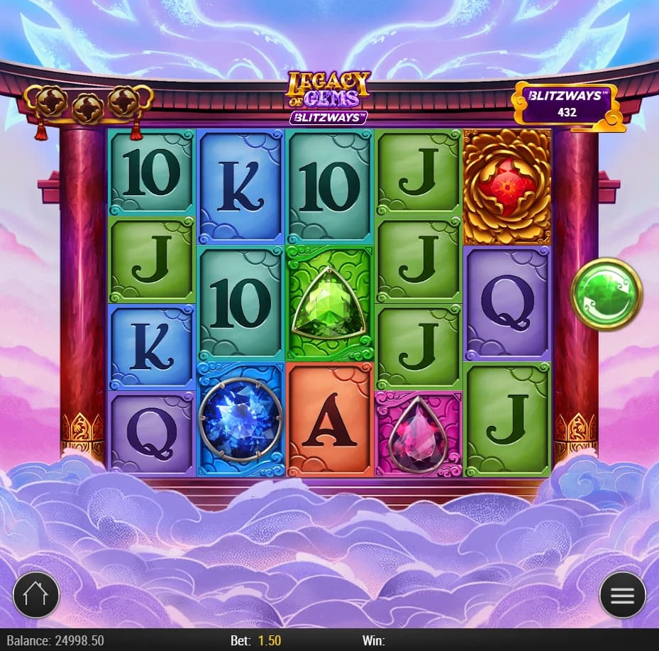 Legacy of Gems Blitzways slot gameplay screenshot