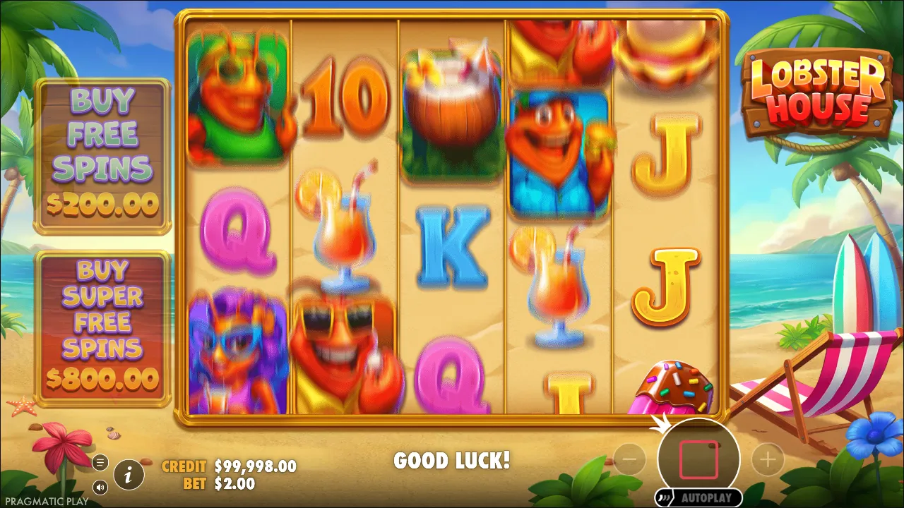 Lobster House slot gameplay screenshot