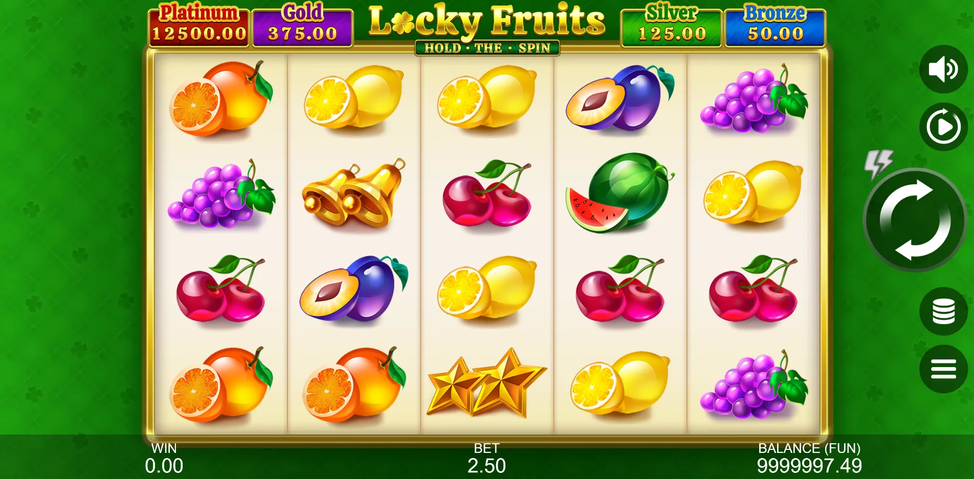 Locky Fruits: Hold The Spin slot gameplay screenshot