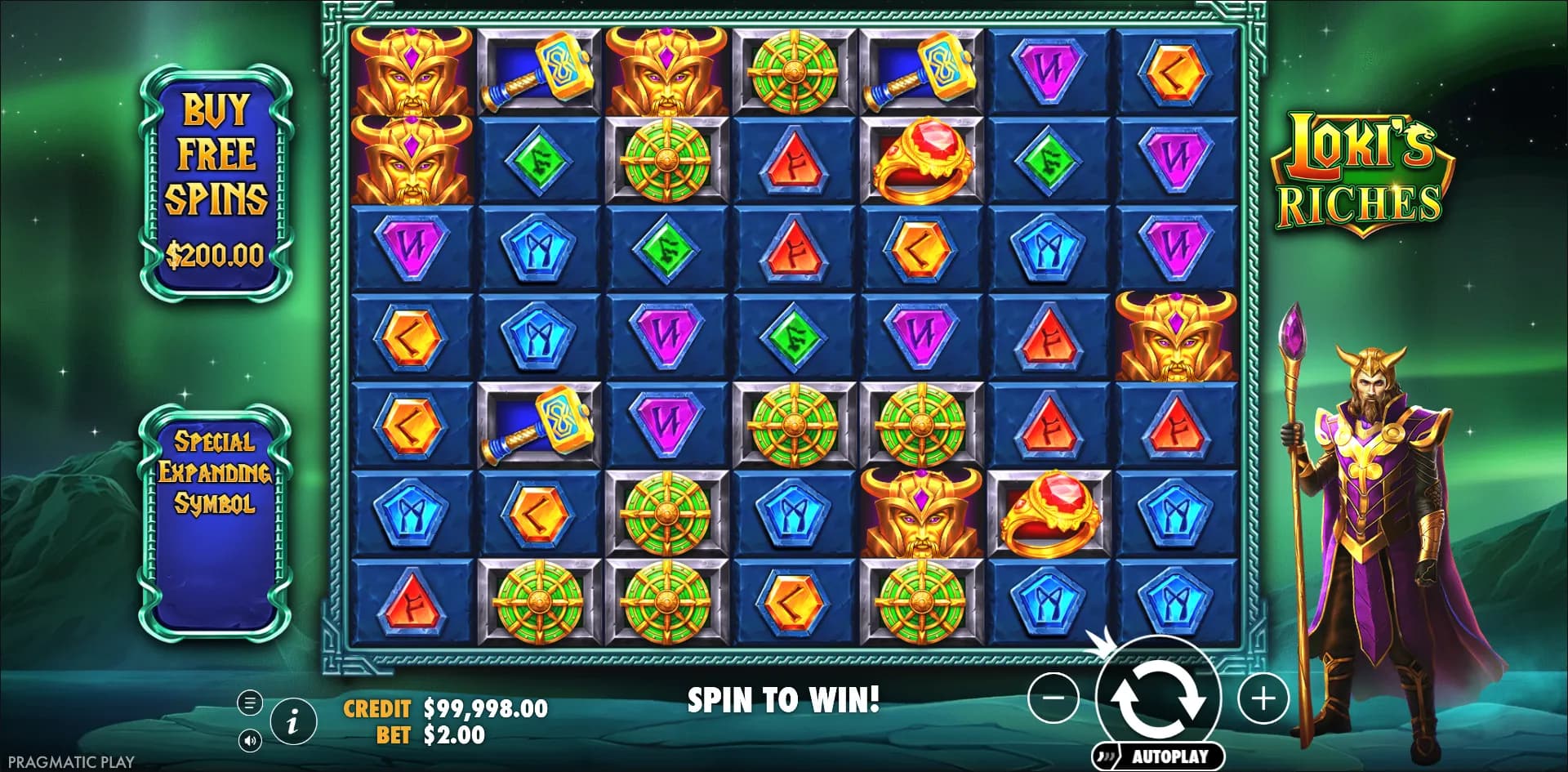 Loki’s Riches slot gameplay screenshot