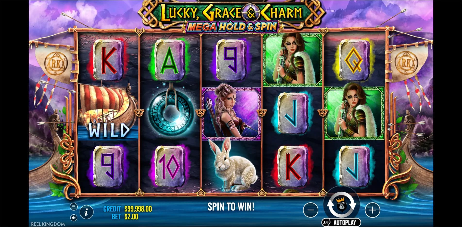 Lucky, Grace & Charm slot gameplay screenshot