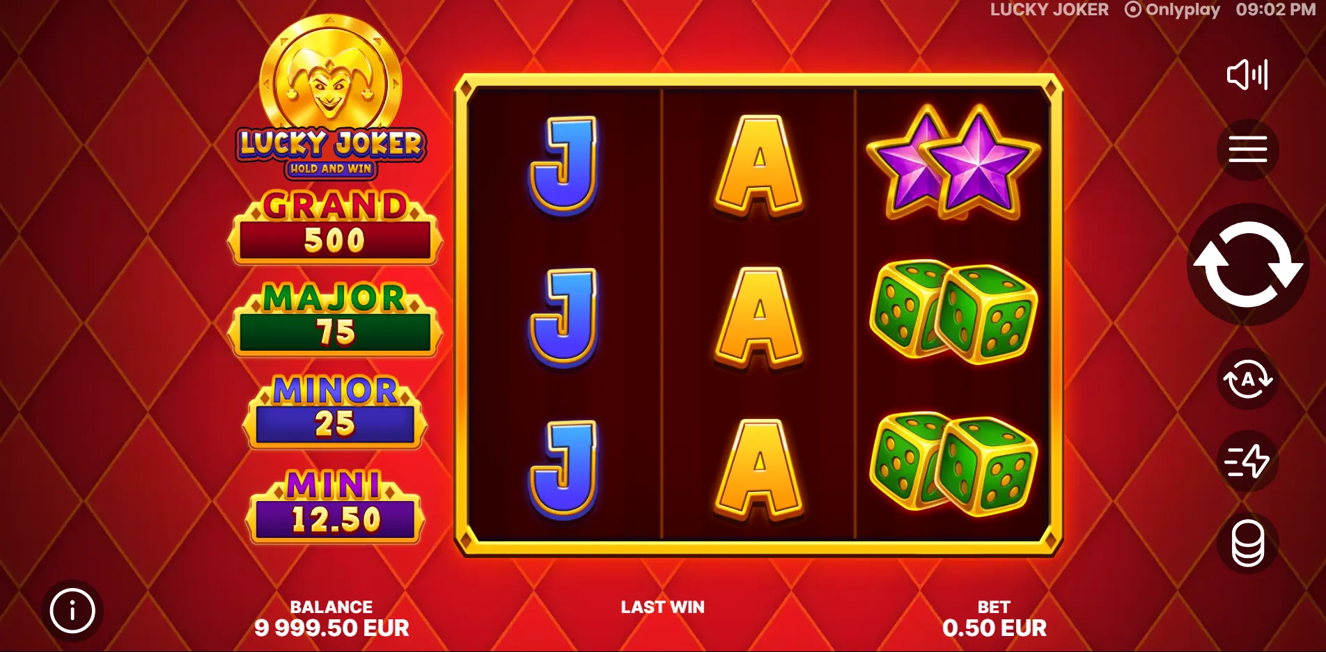 Lucky Joker: Hold and Win slot gameplay screenshot