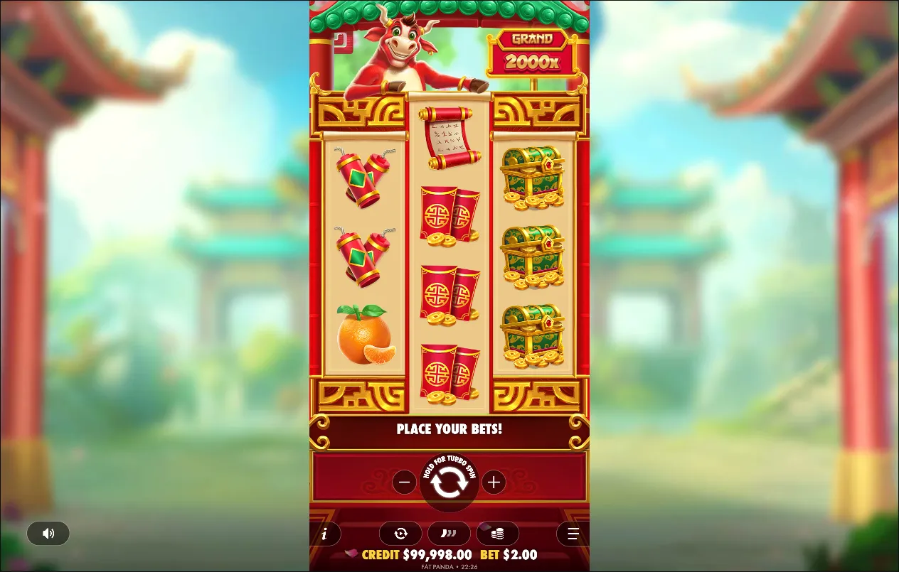 Lucky Ox slot gameplay screenshot