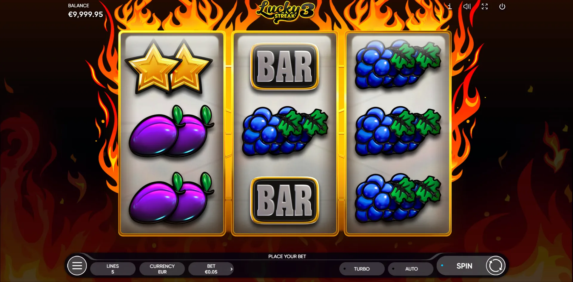Lucky Streak 3 slot gameplay screenshot