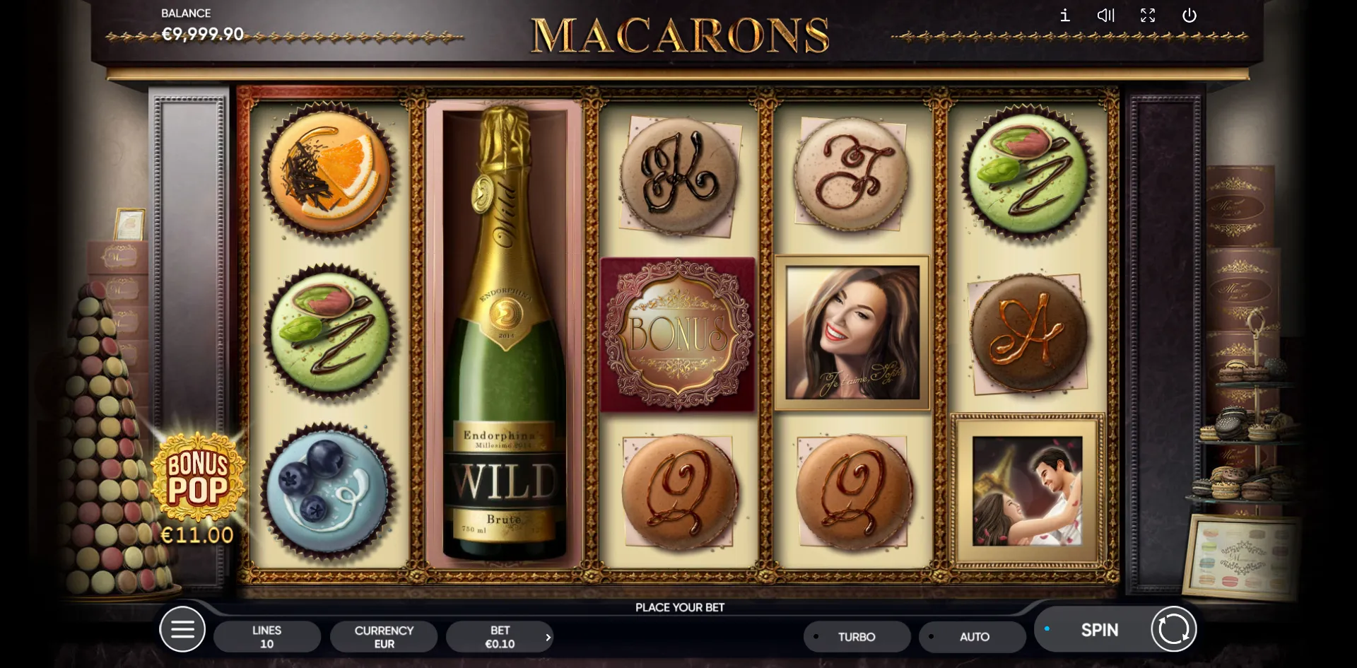 Macarons slot gameplay screenshot