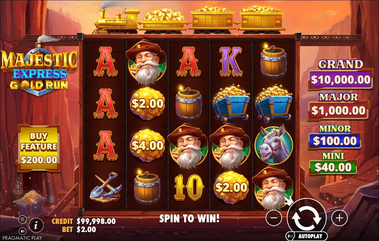 Majestic Express - Gold Run slot gameplay screenshot