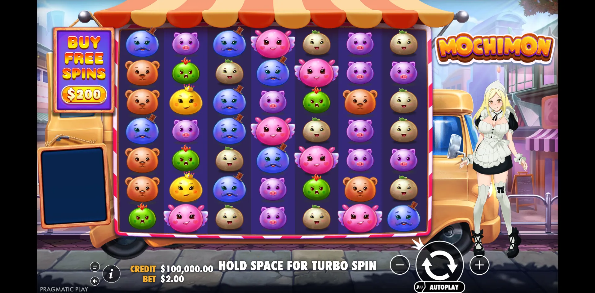 Mochimon slot gameplay screenshot