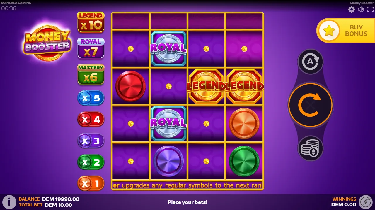 Money Booster slot gameplay screenshot
