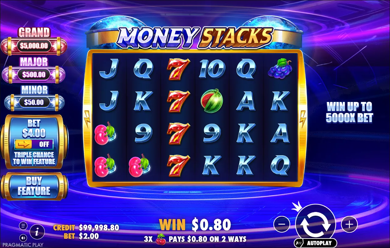 Money Stacks slot gameplay screenshot