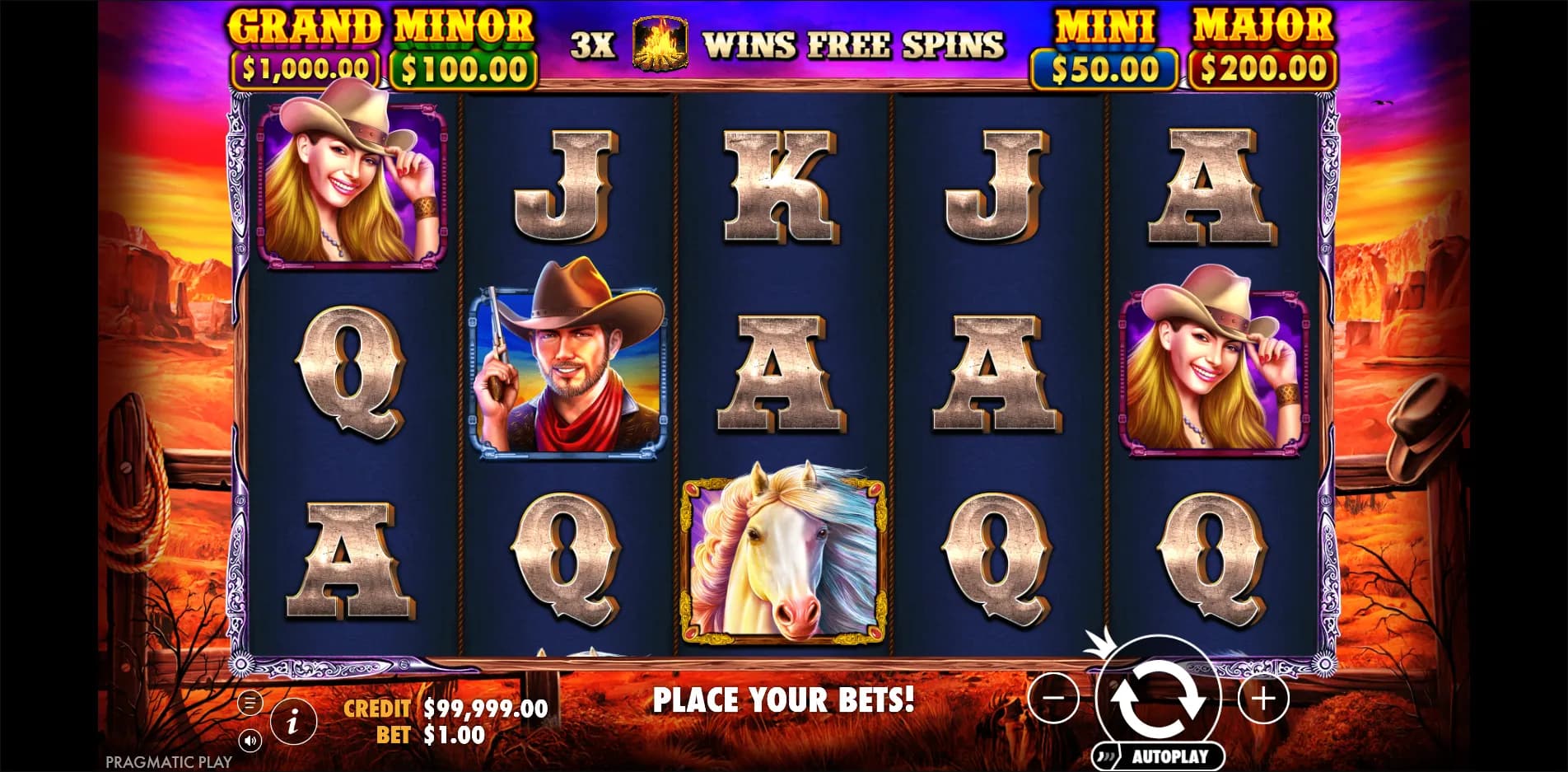 Mustang Gold slot gameplay screenshot