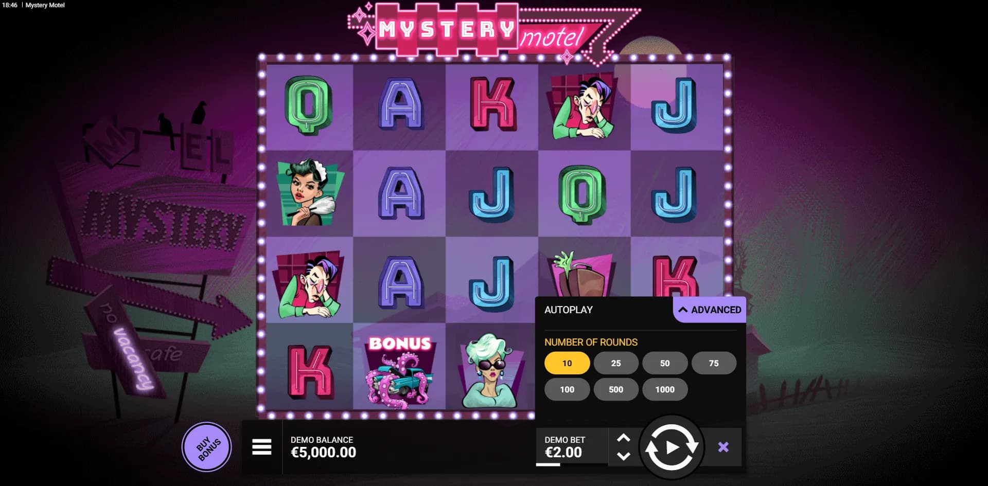 Mystery Motel slot gameplay screenshot
