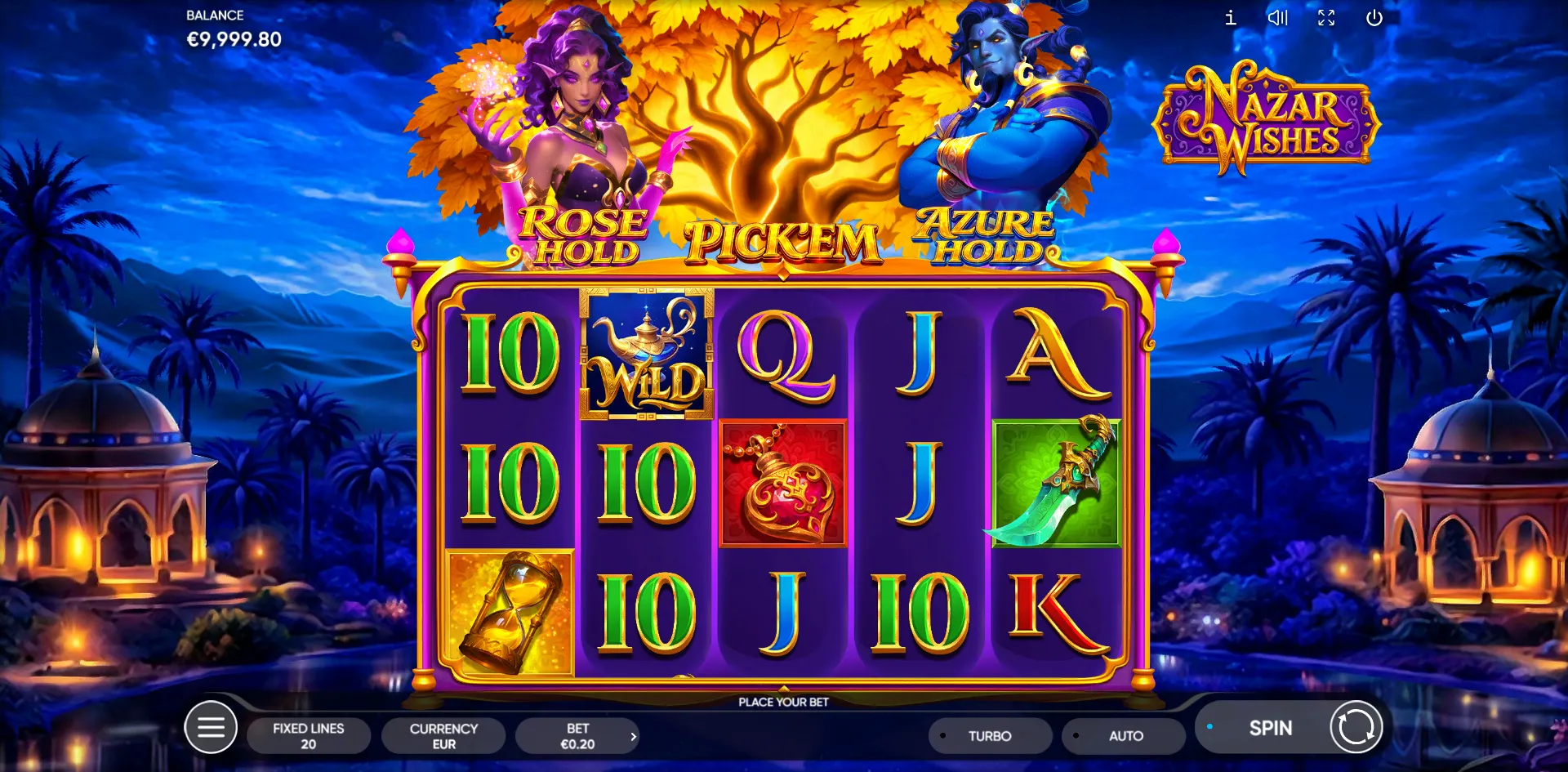 Nazar Wishes slot gameplay screenshot