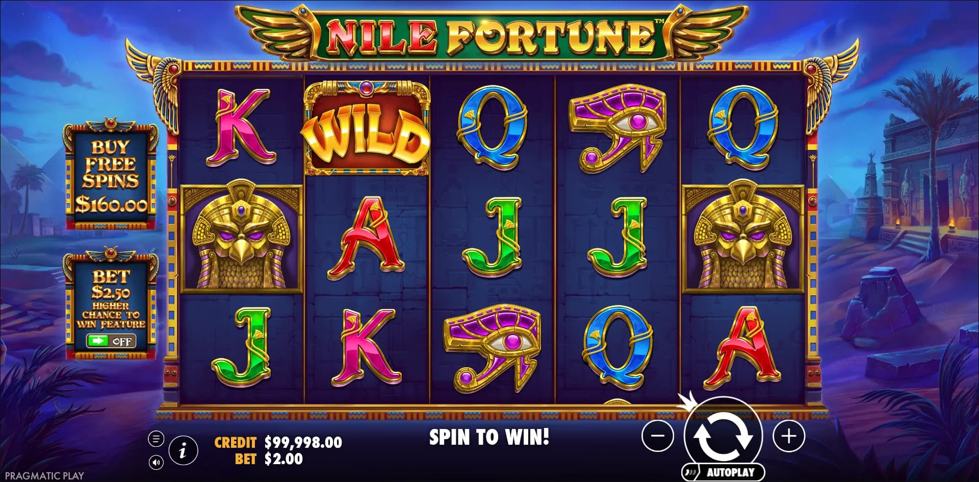 Nile Fortune slot gameplay screenshot