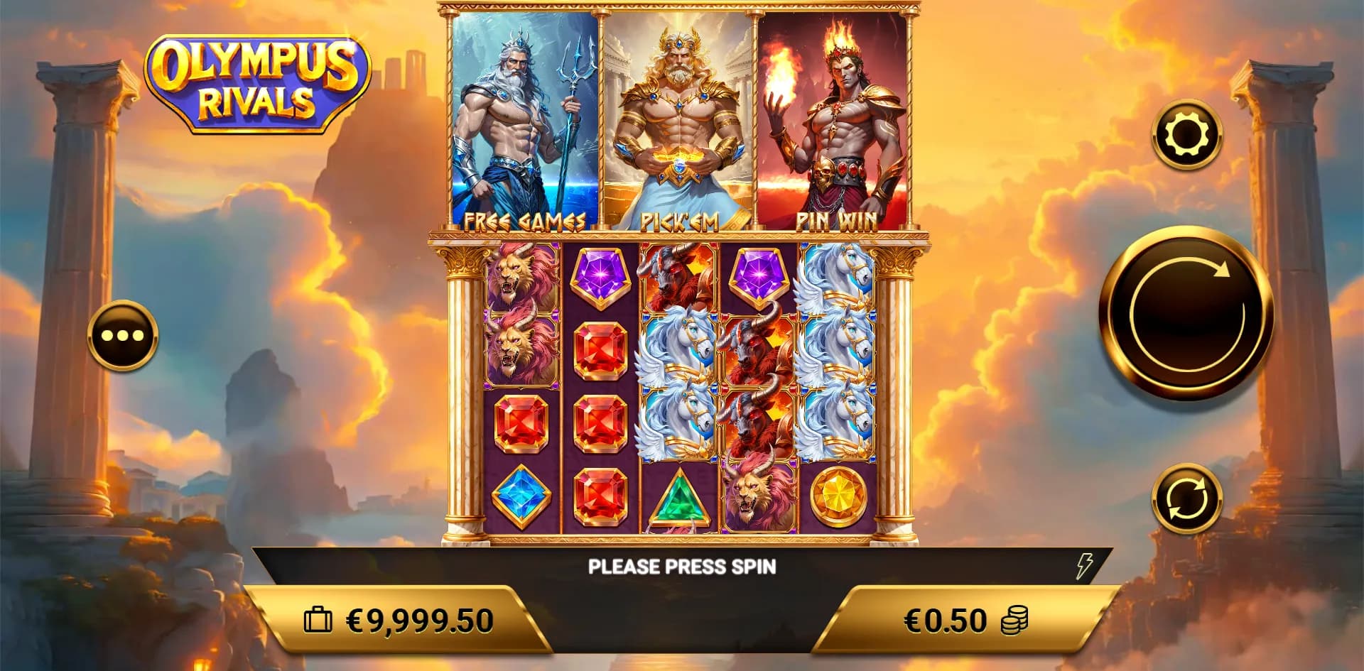 Olympus Rivals slot gameplay screenshot