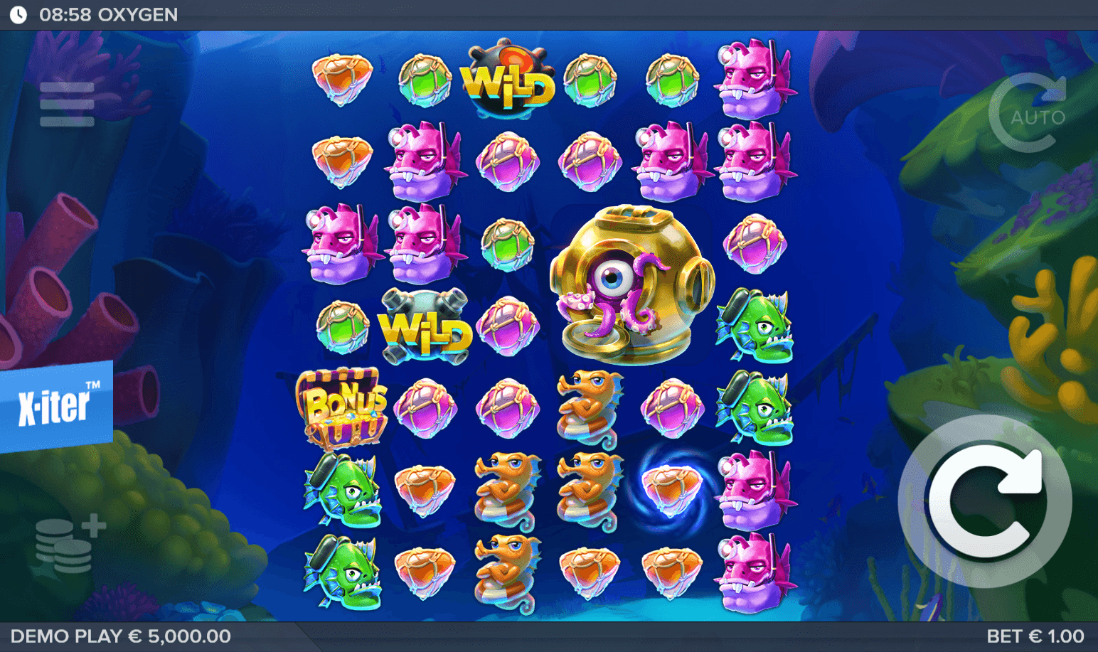 Oxygen slot gameplay screenshot